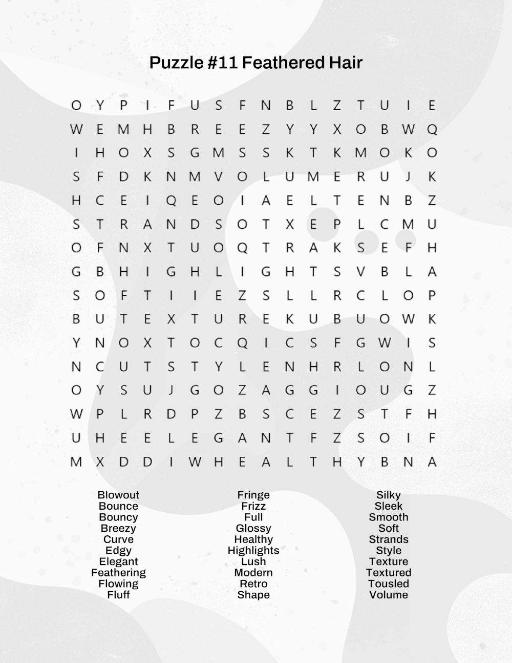 1970s Word Search Sample 3