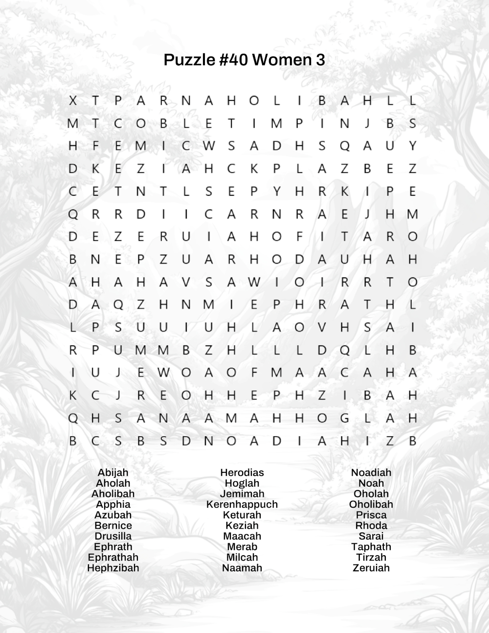Bible Word Search Sample 2