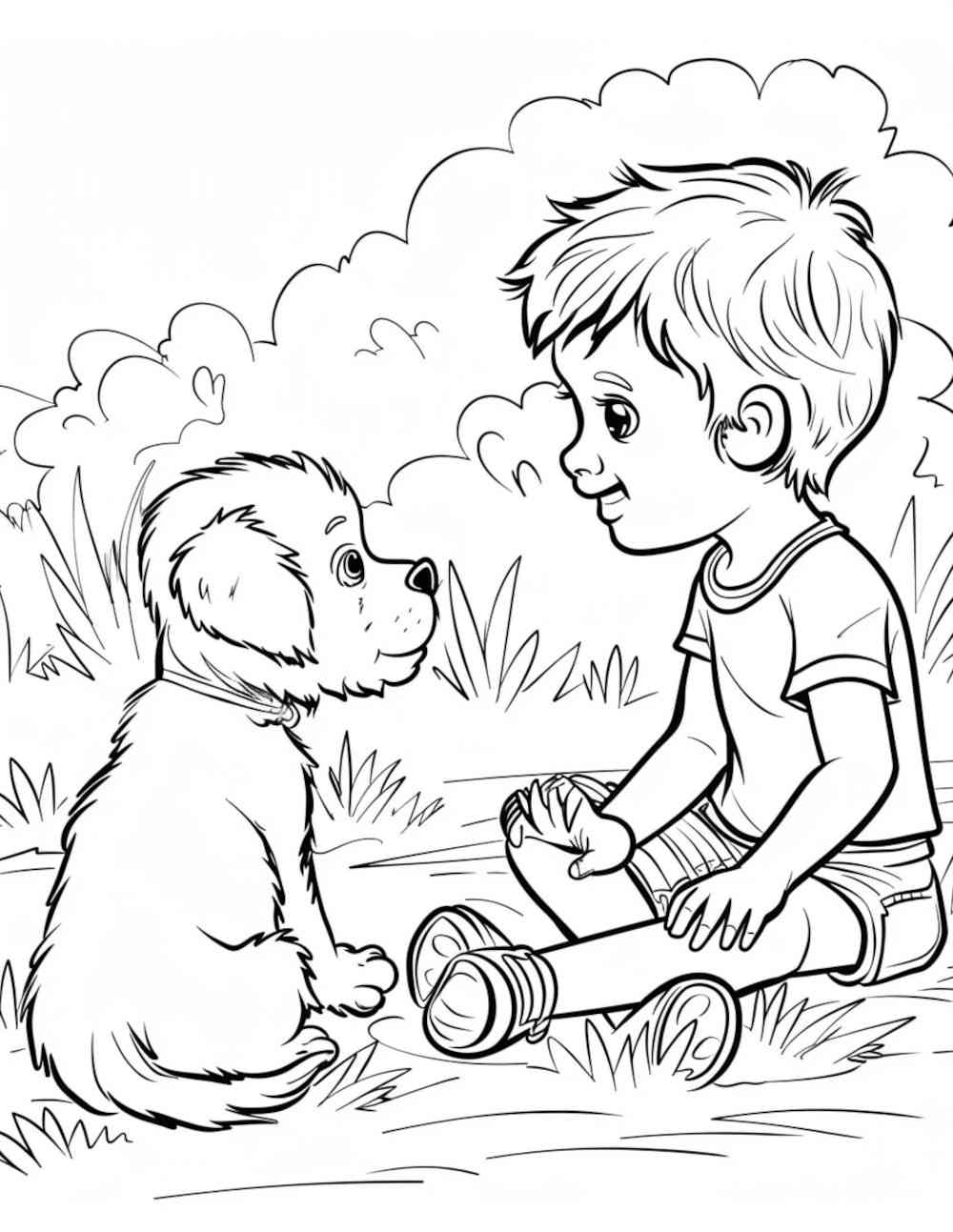 Playful Puppies and Children Sample 2