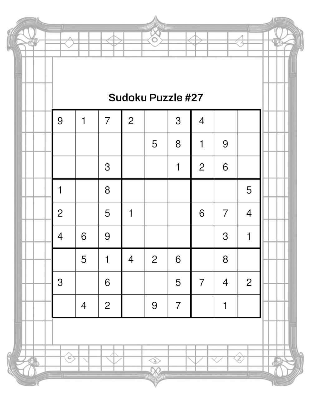Beginner Level Sudoku Sample 3