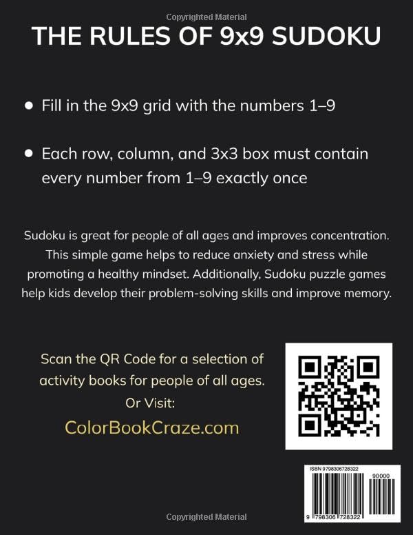 Intermediate Level Sudoku Book Back Cover