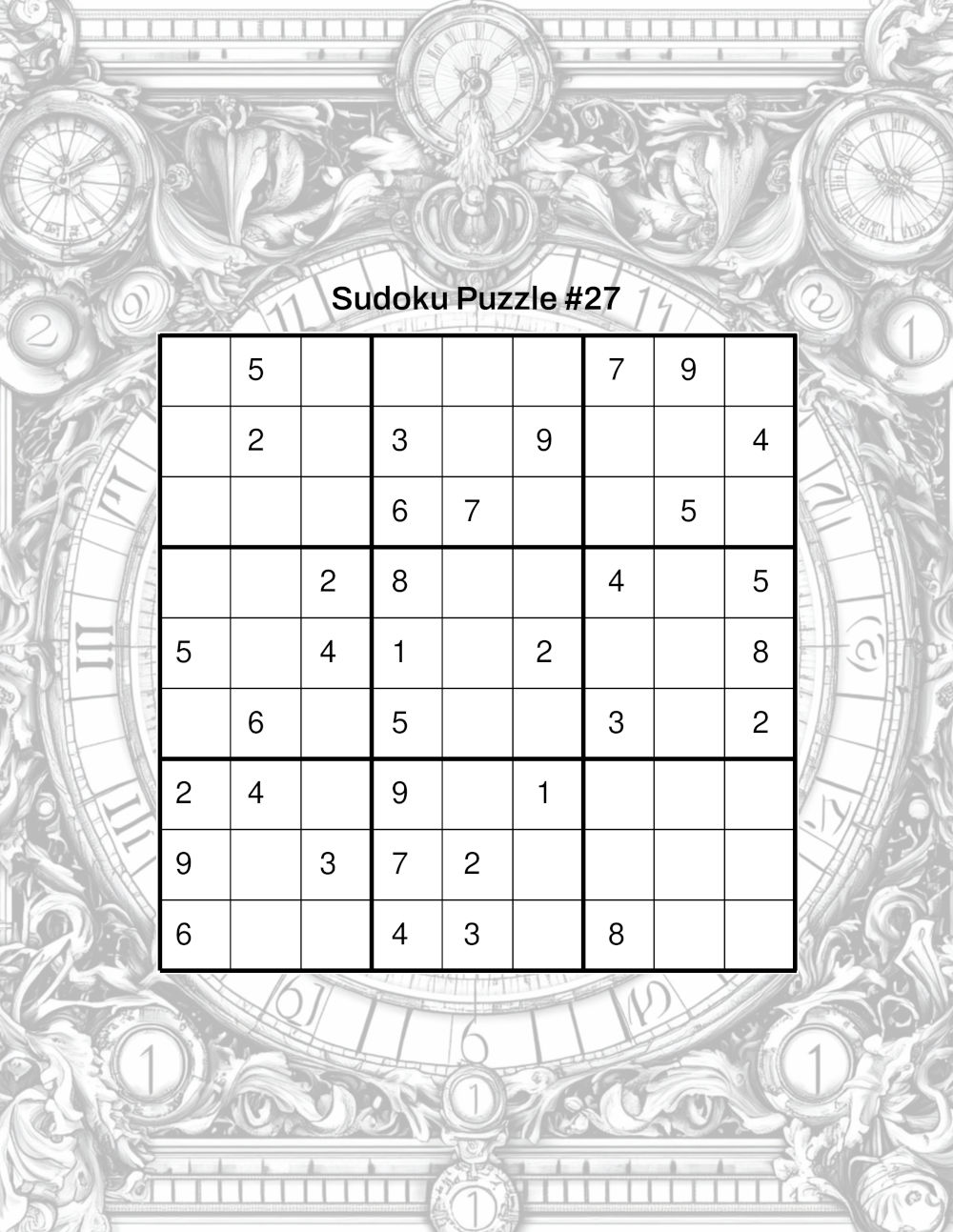 Intermediate Level Sudoku Sample 3