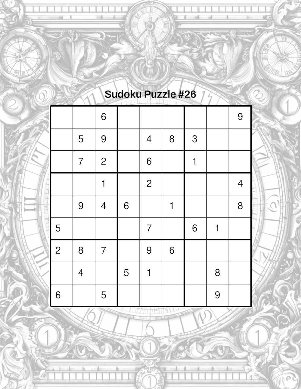 Intermediate Level Sudoku Sample 2