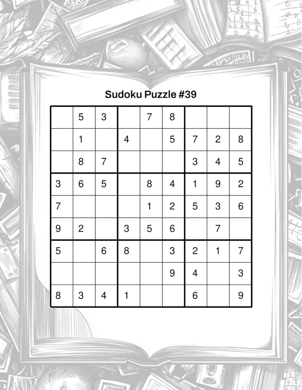 Easy Sudoku Puzzles Sample Page 1