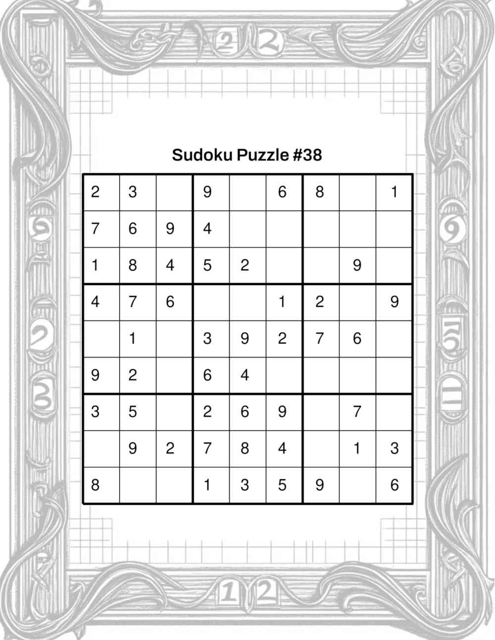 Easy Sudoku Puzzles Sample Page 1