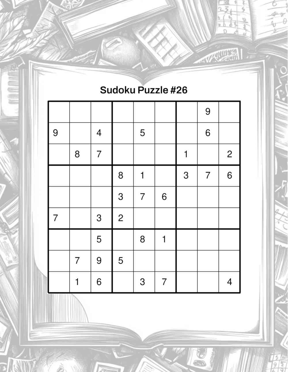 Difficult Sudoku Puzzles Book Sample Page 2